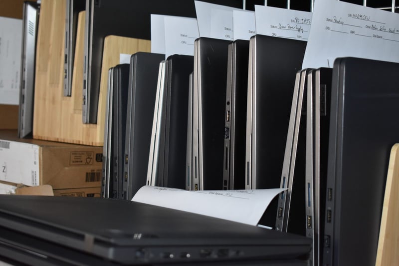 Server and device hardware staged for deployment